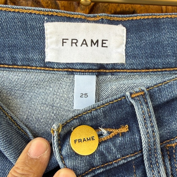 Frame Le High Skinny Jeans Super Stretch High Rise in Poe: Size 25 - Picture 6 of 12